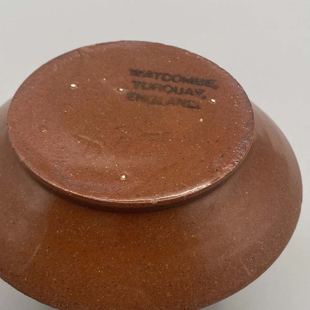 Watcombe Torquay Pottery England Motto Ware Egg Cup Base plus‎ Small Open Bowl